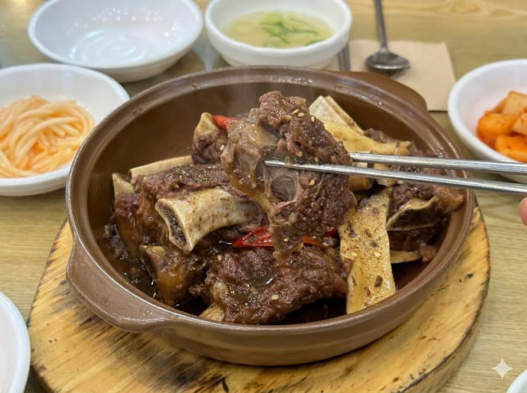 Galbi-jjim in a Seoul restaurant — the braised version