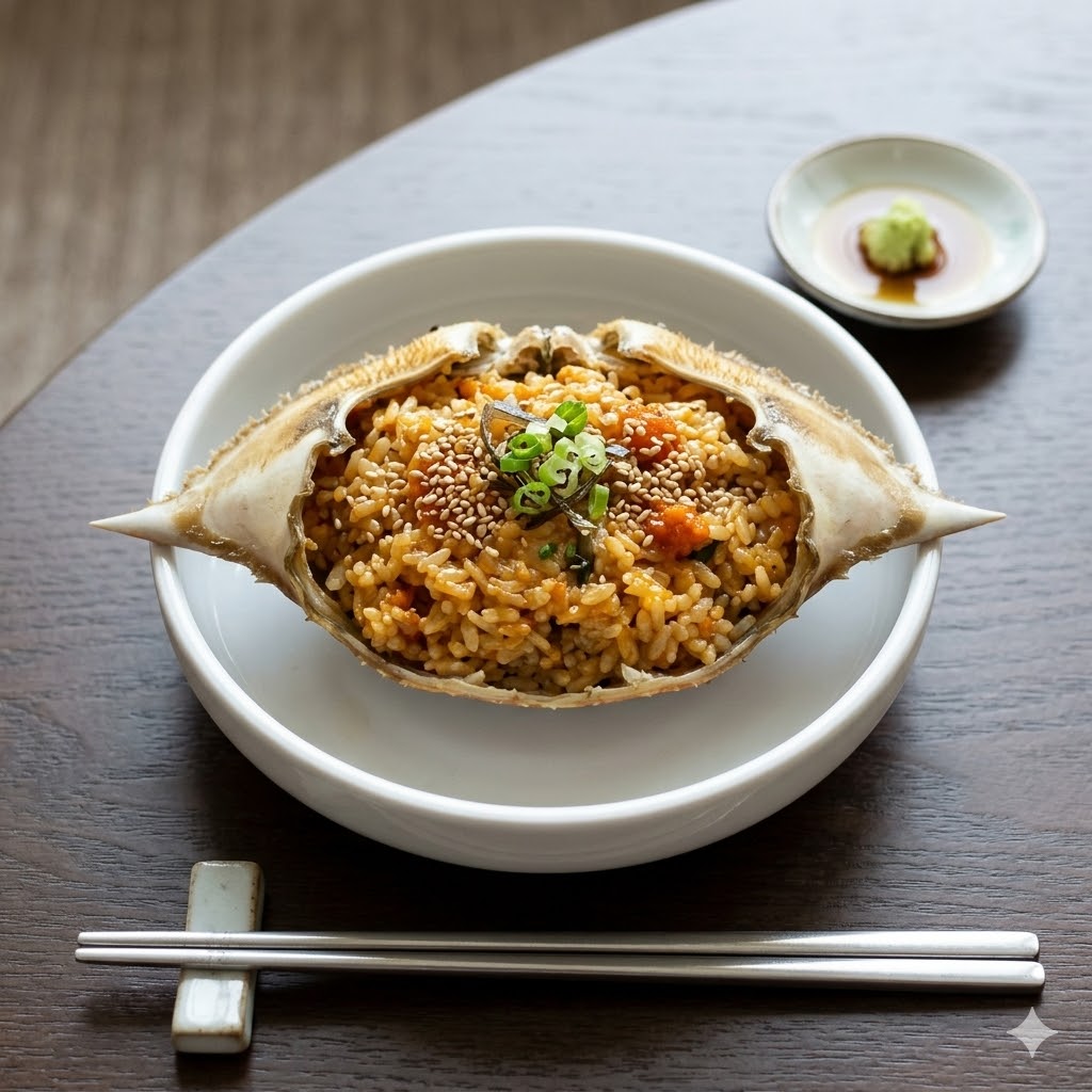 게딱지밥 — Rice mixed in crab shell