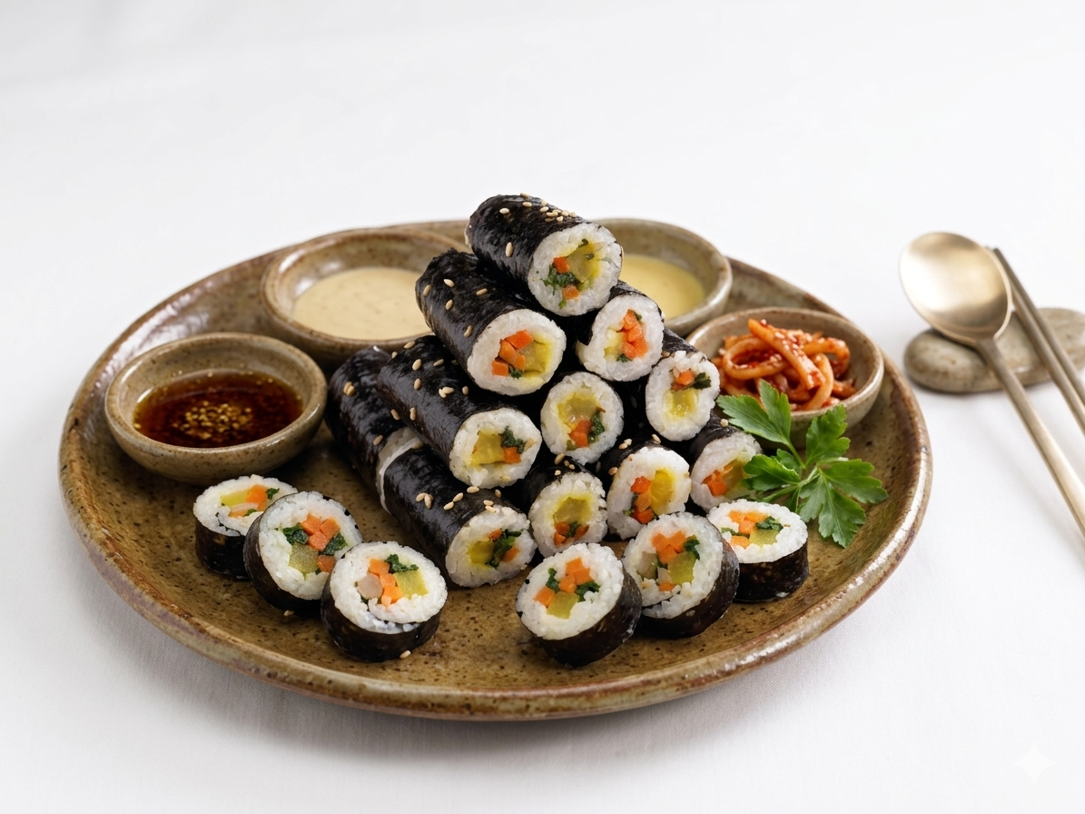 마약김밥 — Mayak Gimbap mini rolls