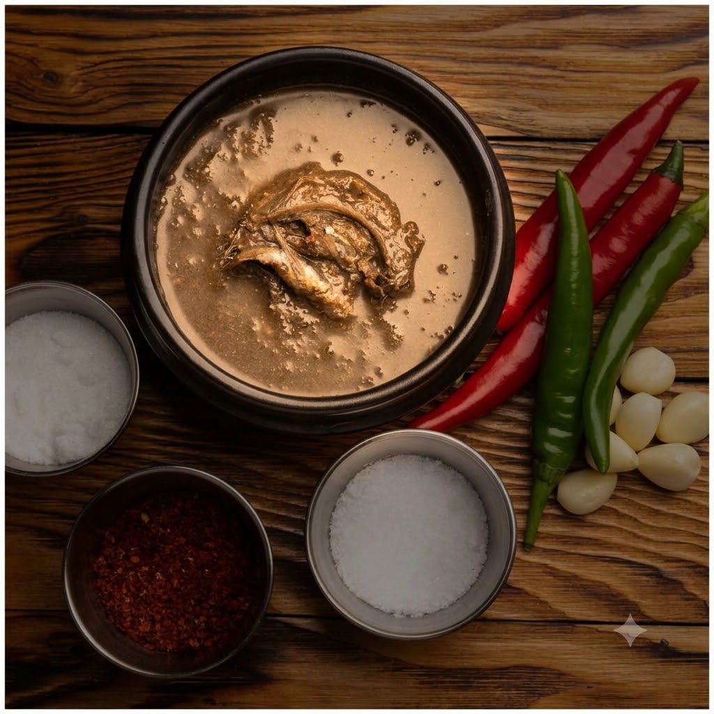 멜젓 항아리 — 제주 전통 발효 멸치젓 항아리