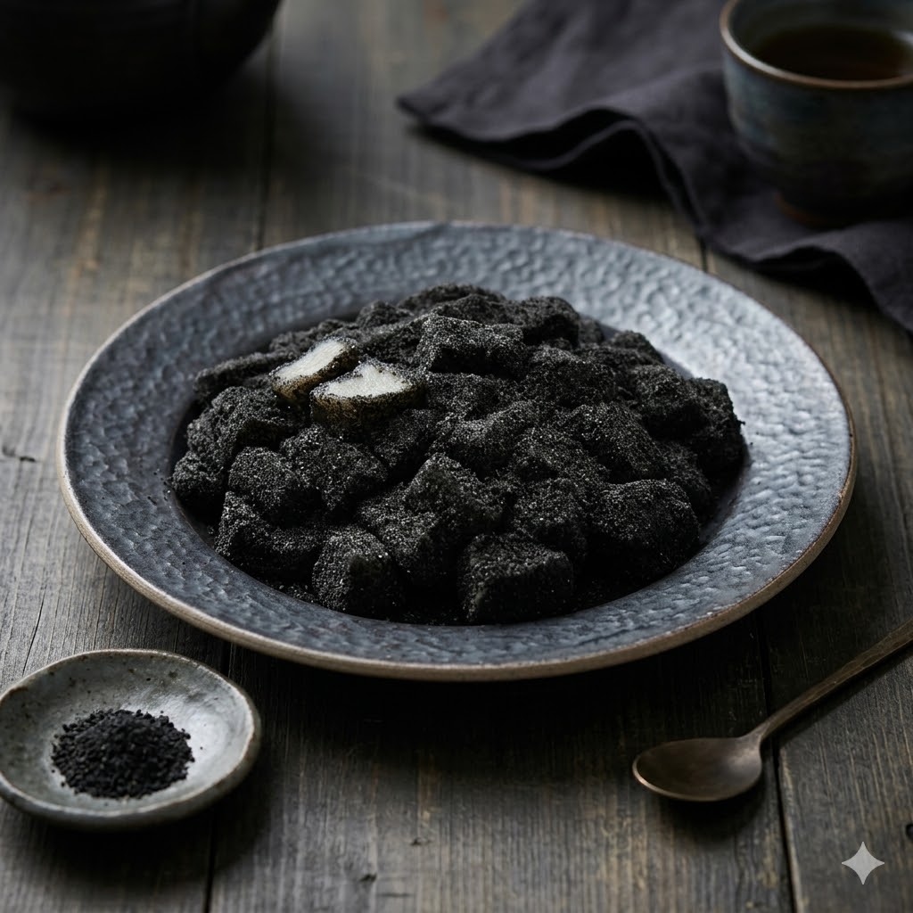 흑임자 인절미 — Black sesame injeolmi