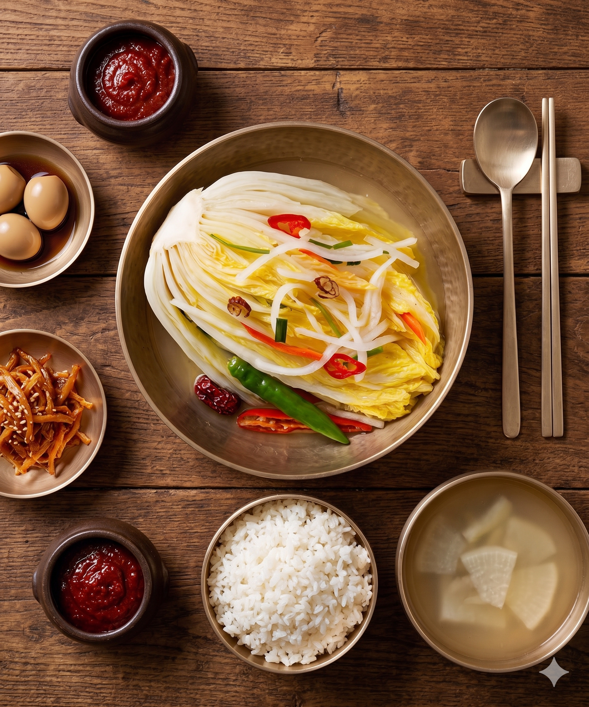 백김치 — Baek-kimchi white kimchi