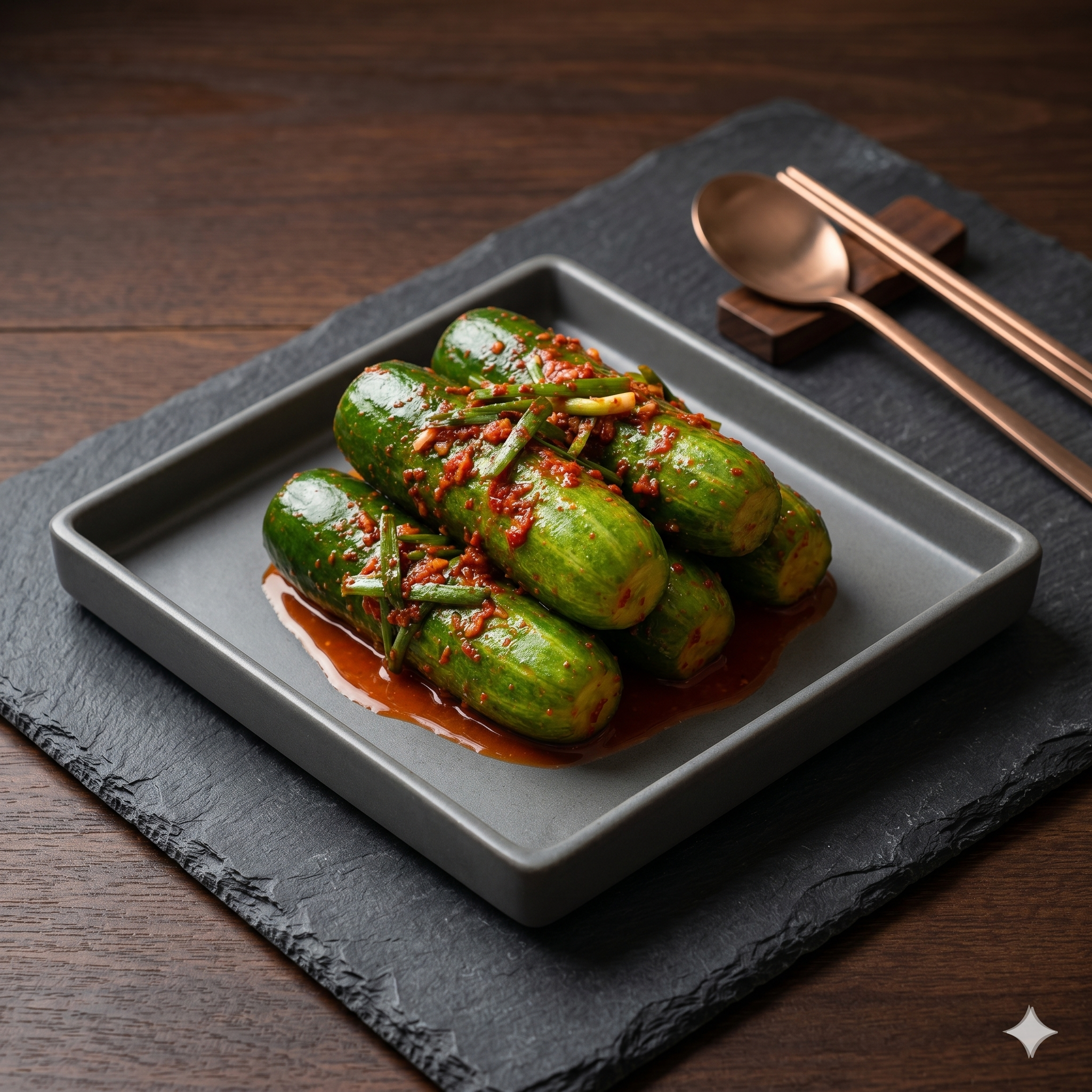 오이소박이 — Oi-sobagi stuffed cucumber kimchi