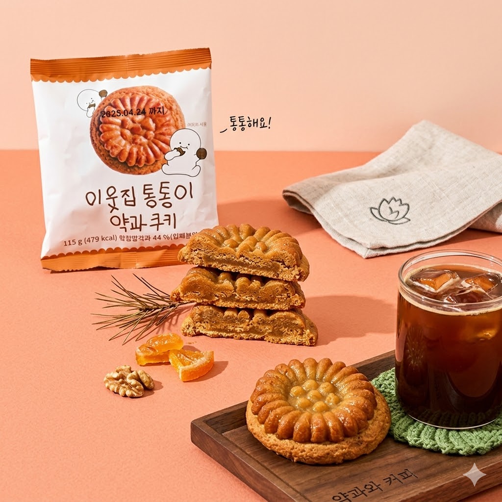 약과 쿠키 — 현대적으로 재해석된 약과 쿠키 클로즈업