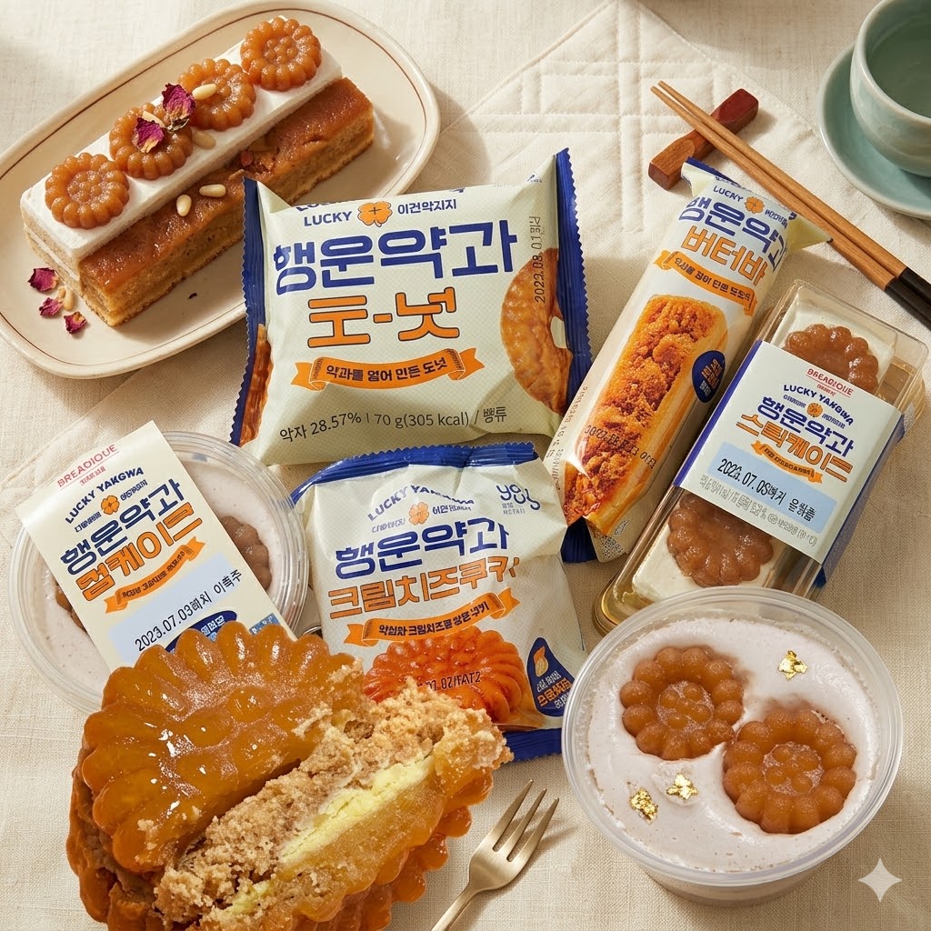편의점 약과 제품 — GS25 약과 스낵 진열